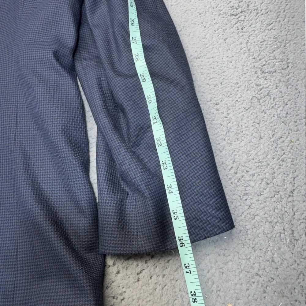 Ralph Lauren Blazer Mens 46R Blue Check 2 Button Stretch Travel LRL Sport Coat